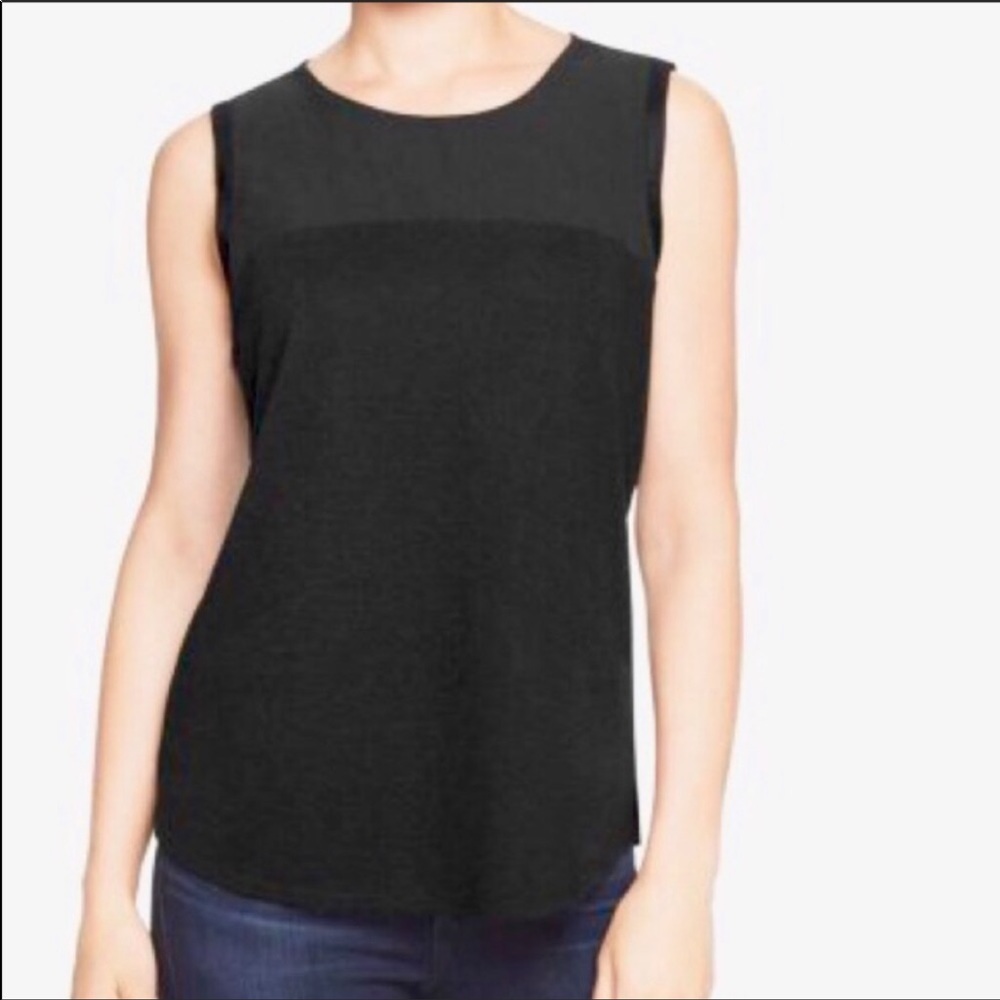 Sanctuary sleeveless top mix media S